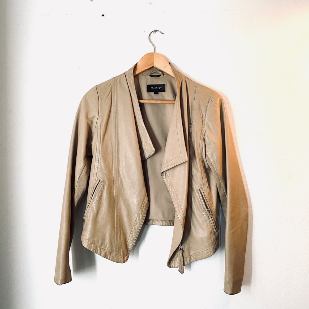 Tan Mackage leather jacket